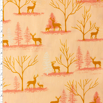 Cozy & Magical Deer in Winterland Cotton Poplin from Art Gallery Fabrics #30257 Fabric By The Yard