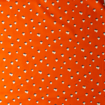 Summer Side Strawberries Cotton Poplin from Art Gallery Fabrics #30258 Fabric By The Yard - Wide shot Summer Side Strawberries Cotton Poplin from Art Gallery Fabrics #30258 Fabric By The Yard - Wide shot