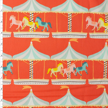 Petit Circus Carousel Joy Cotton Poplin from Art Gallery Fabrics #30262 Fabric By The Yard Petit Circus Carousel Joy Cotton Poplin from Art Gallery Fabrics #30262 Fabric By The Yard