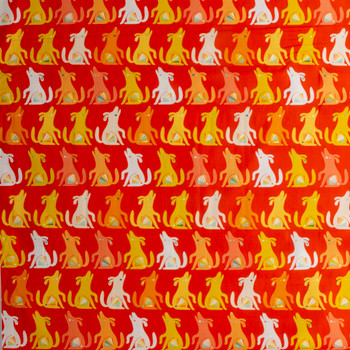 Oh, Woof Happy Howl Cotton Poplin from Art Gallery Fabrics #30263 Fabric By The Yard - Wide shot Oh, Woof Happy Howl Cotton Poplin from Art Gallery Fabrics #30263 Fabric By The Yard - Wide shot