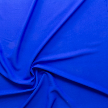 Royal Blue Rayon Crepe #30340 Fabric By The Yard - Wide shot Royal Blue Rayon Crepe #30340 Fabric By The Yard - Wide shot
