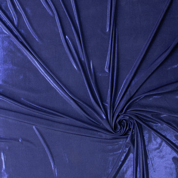 Navy Blue Slinky Metallic Shimmer Spandex #30351 Fabric By The Yard - Wide shot Navy Blue Slinky Metallic Shimmer Spandex #30351 Fabric By The Yard - Wide shot
