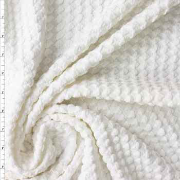 Warm White Chunky Knit Texture Double Knit #30367 Fabric By The Yard Warm White Chunky Knit Texture Double Knit #30367 Fabric By The Yard