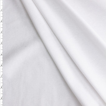 White Cotton Micro Rib Knit #30373 Fabric By The Yard White Cotton Micro Rib Knit #30373 Fabric By The Yard