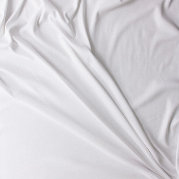 White Cotton Micro Rib Knit #30373 Fabric By The Yard - Wide shot White Cotton Micro Rib Knit #30373 Fabric By The Yard - Wide shot