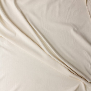 Offwhite Cotton Micro Rib Knit #30375 Fabric By The Yard - Wide shot Offwhite Cotton Micro Rib Knit #30375 Fabric By The Yard - Wide shot