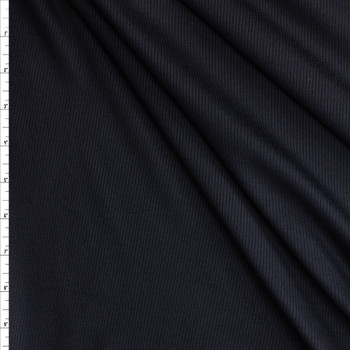 Black Cotton Rib Knit #30376 Fabric By The Yard