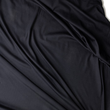 Black Cotton Rib Knit #30376 Fabric By The Yard - Wide shot