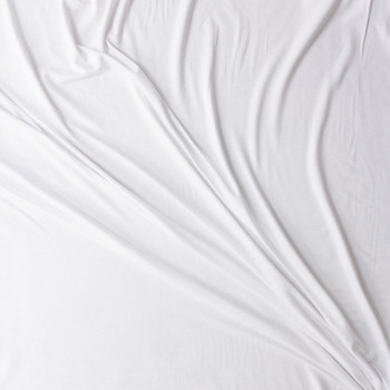 White Bamboo Jersey Knit #30380 Fabric By The Yard - Wide shot