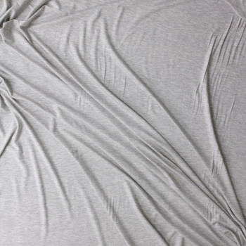 Heather Grey Bamboo Jersey Knit #30382 Fabric By The Yard - Wide shot Heather Grey Bamboo Jersey Knit #30382 Fabric By The Yard - Wide shot