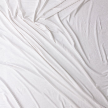 Warm White Bamboo Jersey Knit #30384 Fabric By The Yard - Wide shot Warm White Bamboo Jersey Knit #30384 Fabric By The Yard - Wide shot