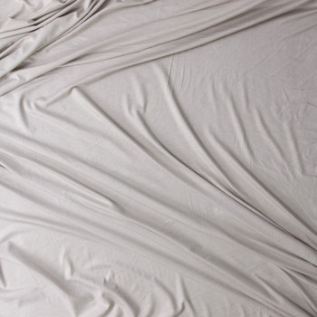 Silver Grey Bamboo Jersey Knit #30385 Fabric By The Yard - Wide shot Silver Grey Bamboo Jersey Knit #30385 Fabric By The Yard - Wide shot