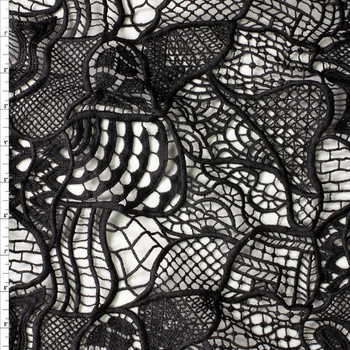 Black Patchwork Pattern Designer Lace #30421 Fabric By The Yard Black Patchwork Pattern Designer Lace #30421 Fabric By The Yard