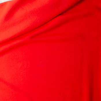 Red Washed Cotton Sweatshirt Fleece #30443 Fabric By The Yard - Wide shot Red Washed Cotton Sweatshirt Fleece #30443 Fabric By The Yard - Wide shot