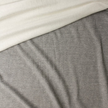 Mottled Heather Grey Cotton Sweatshirt Fleece #30476 Fabric By The Yard - Wide shot Mottled Heather Grey Cotton Sweatshirt Fleece #30476 Fabric By The Yard - Wide shot