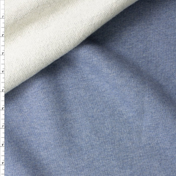 Light Blue Heather Cotton Sweatshirt Fleece #30478 Fabric By The Yard