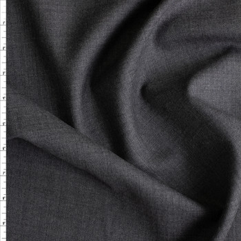 Charcoal Heather Brushed Wool Gabardine #30494 Fabric By The Yard Charcoal Heather Brushed Wool Gabardine #30494 Fabric By The Yard