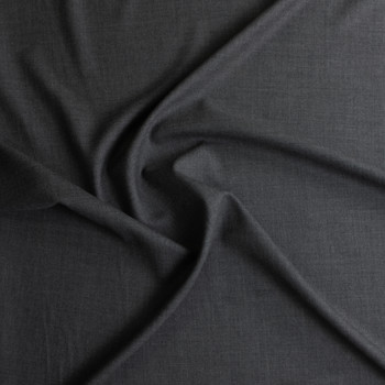 Charcoal Heather Brushed Wool Gabardine #30494 Fabric By The Yard - Wide shot Charcoal Heather Brushed Wool Gabardine #30494 Fabric By The Yard - Wide shot