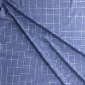 Blue Glen Plaid Wool Suiting #30502 Fabric By The Yard - Wide shot Blue Glen Plaid Wool Suiting #30502 Fabric By The Yard - Wide shot