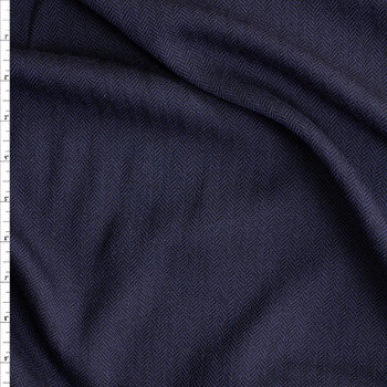 Navy Herringbone Brushed Wool Suiting #30504 Fabric By The Yard Navy Herringbone Brushed Wool Suiting #30504 Fabric By The Yard