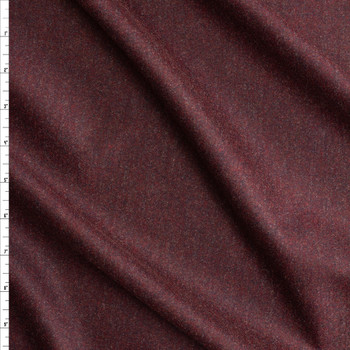 Mottled Wine Brushed Stretch Wool Suiting #30514 Fabric By The Yard Mottled Wine Brushed Stretch Wool Suiting #30514 Fabric By The Yard