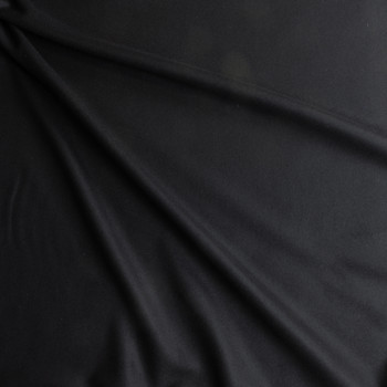 Black Wool Melton #30517 Fabric By The Yard - Wide shot Black Wool Melton #30517 Fabric By The Yard - Wide shot