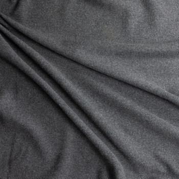 Charcoal Heather Wool Melton #30520 Fabric By The Yard - Wide shot Charcoal Heather Wool Melton #30520 Fabric By The Yard - Wide shot