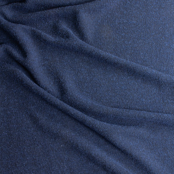 Dark Ocean Blue Wool Bouclé #30526 Fabric By The Yard - Wide shot