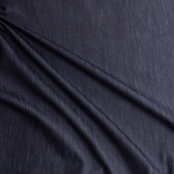 Dark Indigo 10oz Stretch Denim from ‘7 for all Mankind’ #30563 Fabric By The Yard - Wide shot Dark Indigo 10oz Stretch Denim from ‘7 for all Mankind’ #30563 Fabric By The Yard - Wide shot