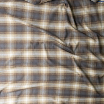 Grey, Brown, and Tan Plaid Designer Cotton Flannel #30614 Fabric By The Yard - Wide shot Grey, Brown, and Tan Plaid Designer Cotton Flannel #30614 Fabric By The Yard - Wide shot