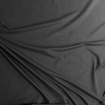 Charcoal Heather Designer Ponte De Roma #30618 Fabric By The Yard - Wide shot Charcoal Heather Designer Ponte De Roma #30618 Fabric By The Yard - Wide shot