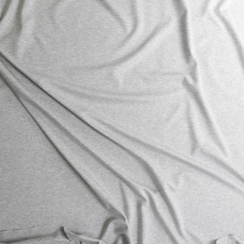 Ash Heather Designer Ponte De Roma #30619 Fabric By The Yard - Wide shot