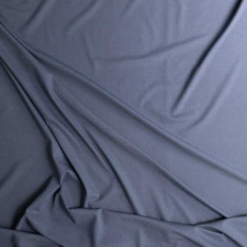 Denim Blue Designer Ponte De Roma #30630 Fabric By The Yard - Wide shot