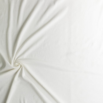 Warm White Midweight Stretch Cotton Waffle Knit #30644 Fabric By The Yard - Wide shot