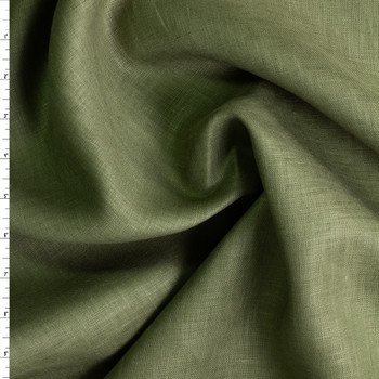 Olive Green Linen #30649 Fabric By The Yard