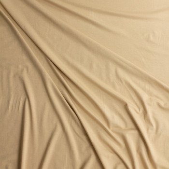 Tan Stretch Modal Jersey Knit from ‘Hanky Panky’ #30672 Fabric By The Yard - Wide shot Tan Stretch Modal Jersey Knit from ‘Hanky Panky’ #30672 Fabric By The Yard - Wide shot
