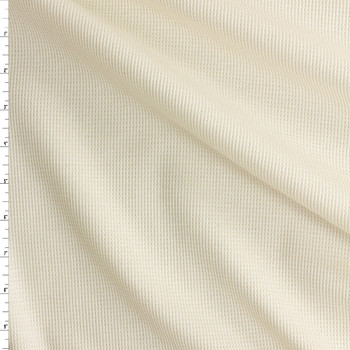 Offwhite Cotton Waffle Knit #30687 Fabric By The Yard