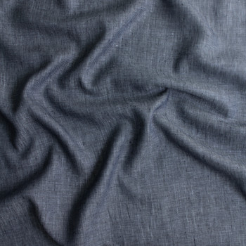 Indigo Denim Weave Linen #30739 Fabric By The Yard - Wide shot Indigo Denim Weave Linen #30739 Fabric By The Yard - Wide shot