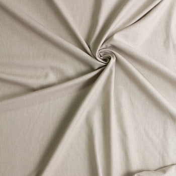 Light Blue and Ivory Narrow Stripe 4.7oz. Lightweight Designer Denim #30748 Fabric By The Yard - Wide shot