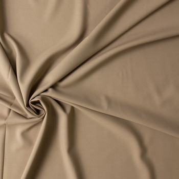 Warm Tan AltinYildiz Turkish Stretch Wool/Poly Gabardine  #30837 Fabric By The Yard - Wide shot