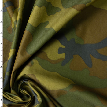 Classic Camouflage Midweight Japanese Cotton/Nylon Poplin #30866 Fabric By The Yard