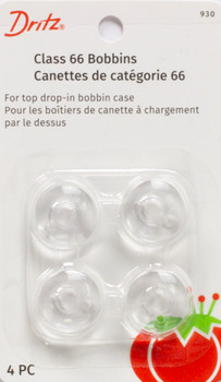 Dritz Class 66 Clear Plastic Bobbins – 4 Pack