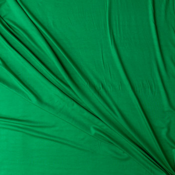 Kelly Green Stretch Modal Jersey Knit #30999 Fabric By The Yard - Wide shot