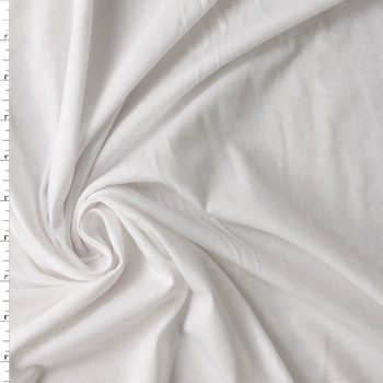 White USA Made Cotton Baby Jersey Knit #31000 Fabric By The Yard
