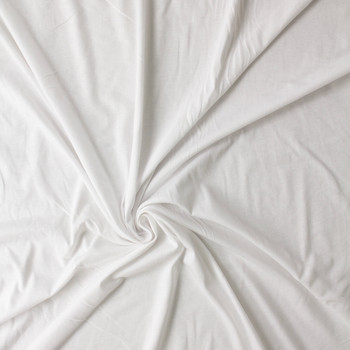 White USA Made Cotton Baby Jersey Knit #31000 Fabric By The Yard - Wide shot