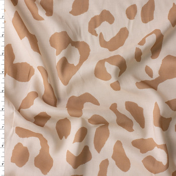 Sandstone Abstract Spots Rayon Challis #31027 Fabric By The Yard