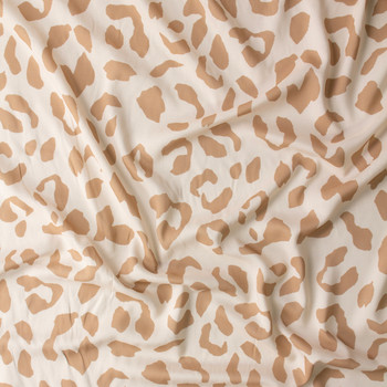 Sandstone Abstract Spots Rayon Challis #31027 Fabric By The Yard - Wide shot