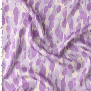 Lavender Camo Wash Rayon Sateen #31031 Fabric By The Yard