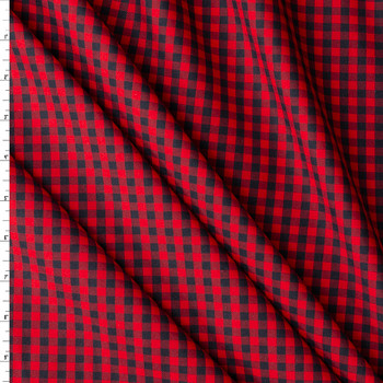 Blue and Red Check Cotton Twill #31107 Fabric By The Yard