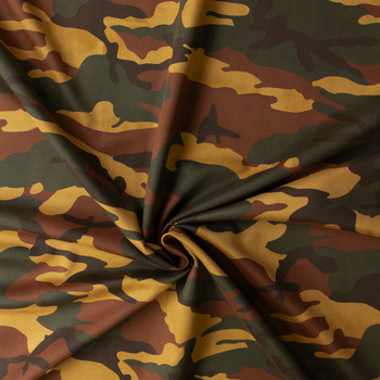 Classic Camouflage Stretch Suede Knit #31139 Fabric By The Yard - Wide shot